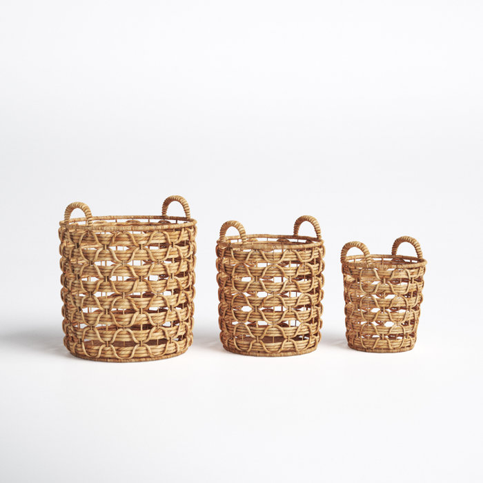 Joss & Main 3 Piece Seagrass Basket Set Wayfair